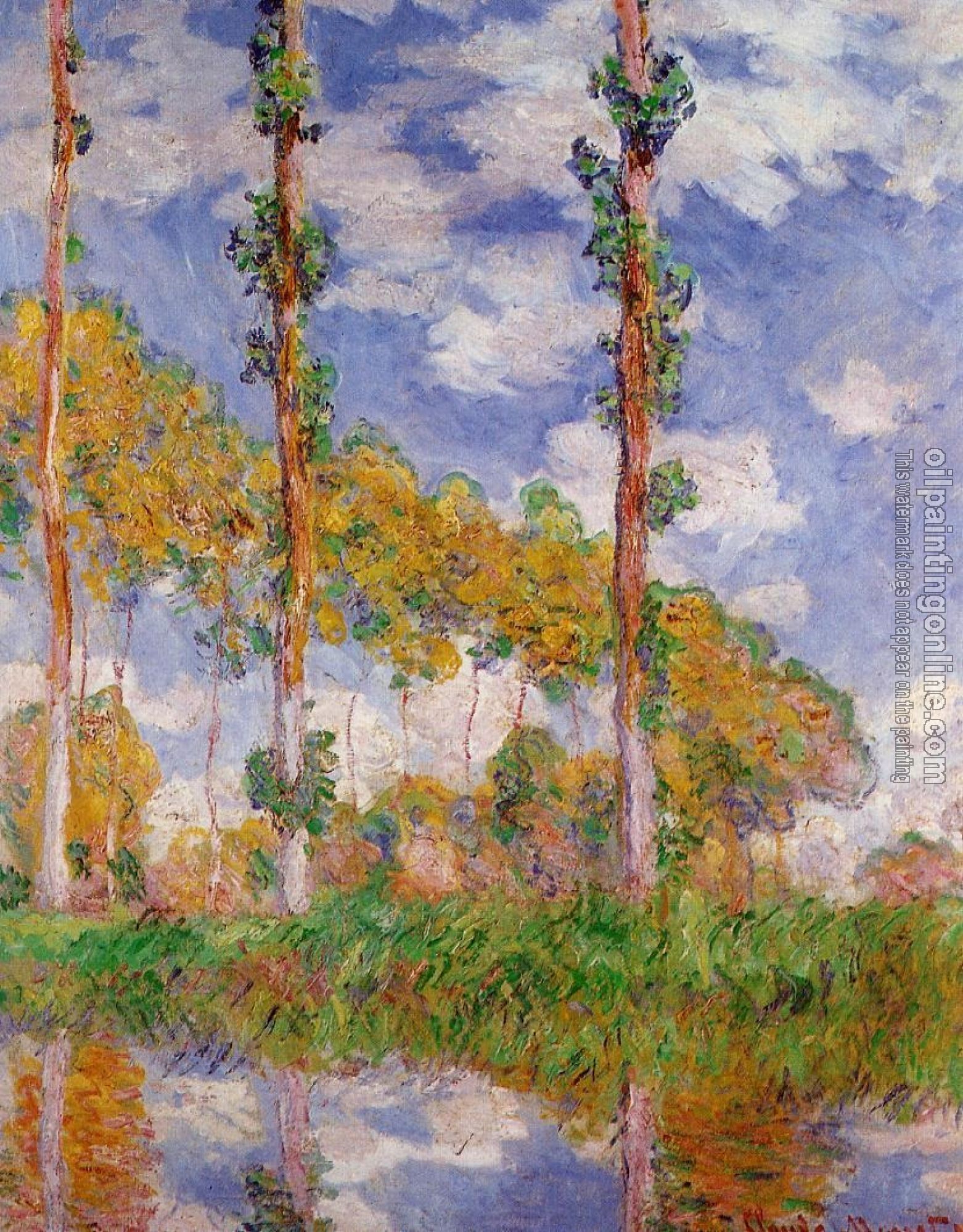 Monet, Claude Oscar - Poplars in Summer